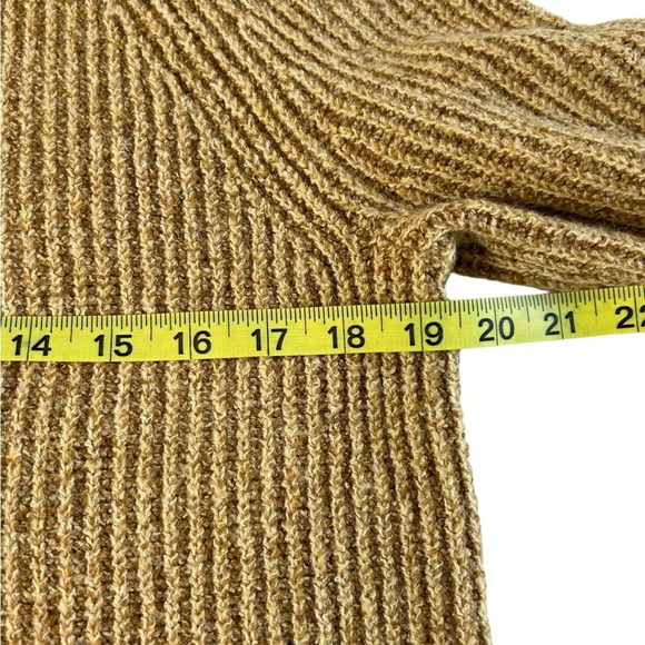 Nordstrom BP Tan Boulder Ribbed Sweater XS Crew Neck Pullover Neutral Fall Cozy - Picture 5 of 8